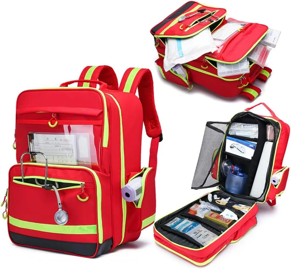 Compact Empty First Aid Kit Lightweight Trauma Kit Reflective Design Emergency Medical Kits for Home,Car, Travel, Hiking, Camping