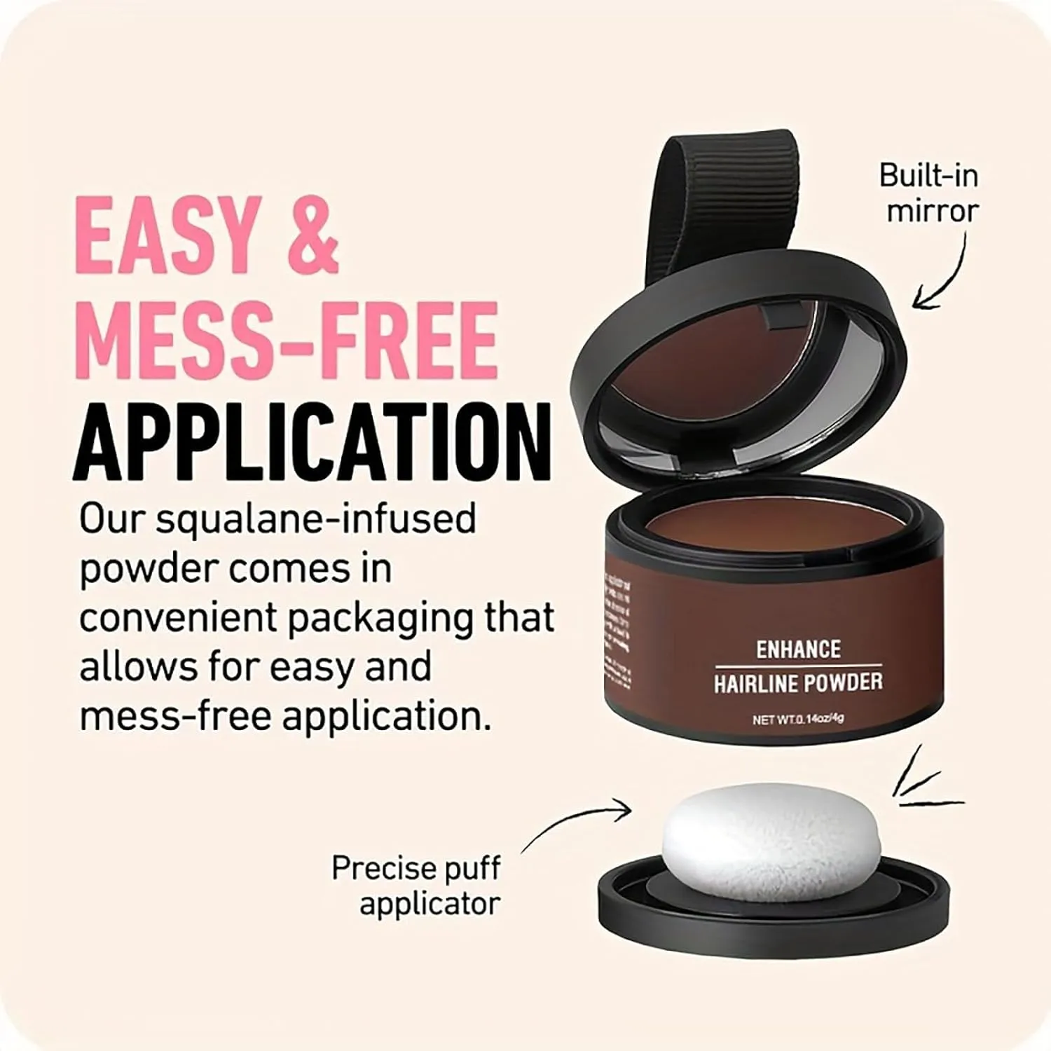 Constituent Hair Powder, 12 Medium Blonde, Instantly Enhance Hairline Powder, Long-Lasting Coverage, No Grossy, Smooth Application, Travel Design, Easy to Use, 1 Fl Oz