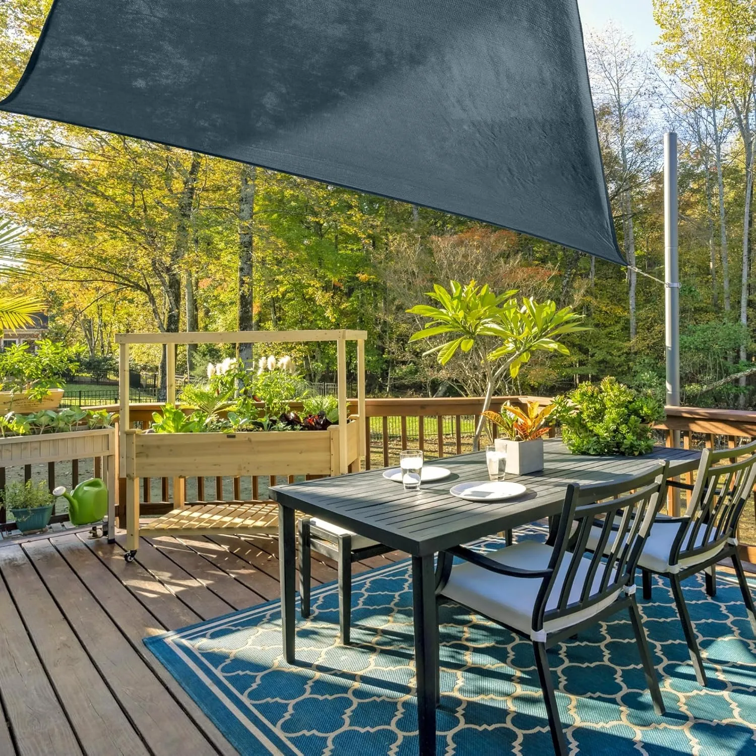 Coolaroo 16'5" Premium Shade Sail Kit, Triangle - Slate