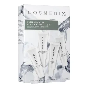 COSMEDIX Starter Kit | Four-Piece Travel Size Kit | Features Bestselling Skin Solutions | Includes Gentle Face Cleanser, Skin Treatment Serum, Exfoliator & Moisturizer, All Skin Types, Cruelty Free