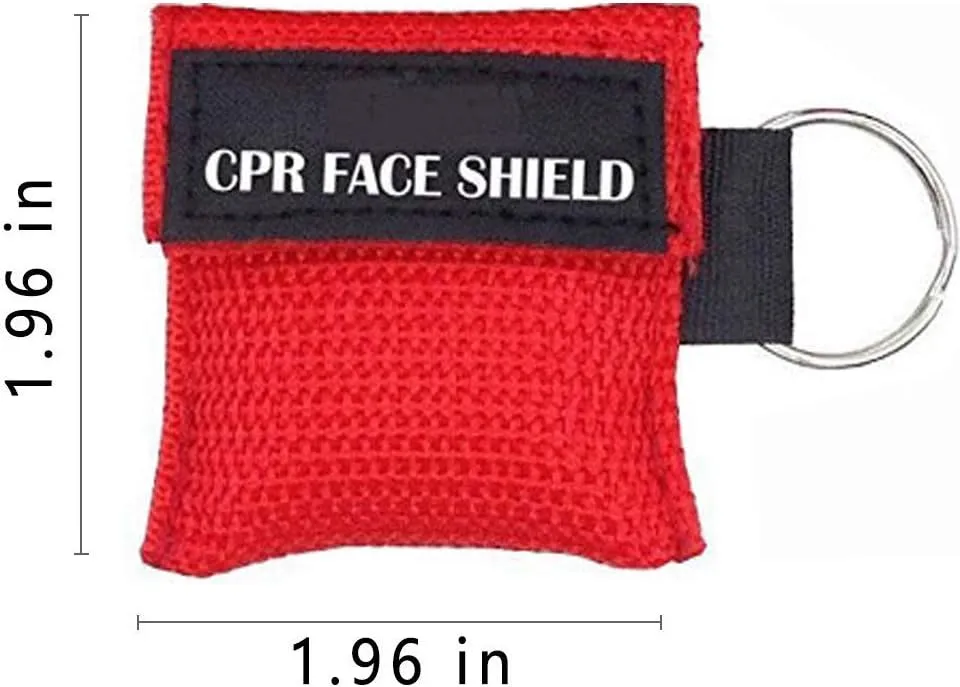 CPR Face Shield Mask Red 12pcs and Red 50pcs