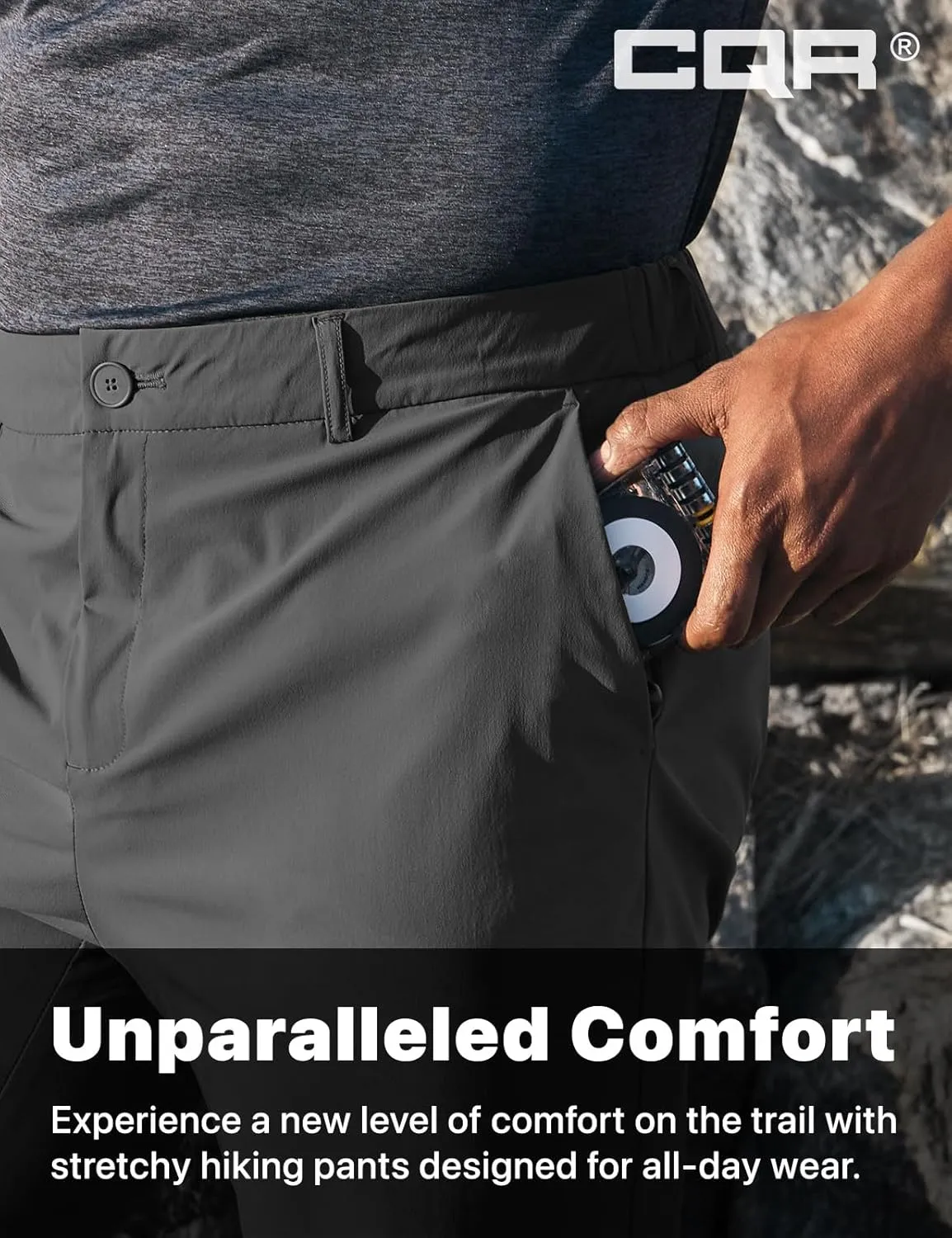 CQR Men's Quick Dry Stretch Hiking Cargo Shorts, Lightweight Water Resistant Tactical Casual, Golf & Outdoor with Pockets
