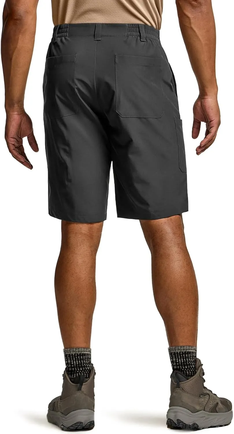 CQR Men's Quick Dry Stretch Hiking Cargo Shorts, Lightweight Water Resistant Tactical Casual, Golf & Outdoor with Pockets