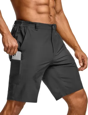 CQR Men's Quick Dry Stretch Hiking Cargo Shorts, Lightweight Water Resistant Tactical Casual, Golf & Outdoor with Pockets