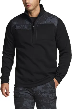 CQR Men's Thermal Fleece Half Zip Pullover, Winter Outdoor Warm Sweater, Lightweight Long Sleeve Sweatshirt