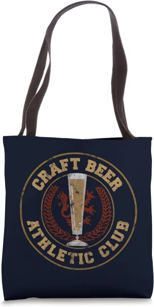 Craft Beer Athlete Club Funny IPA Stout Porter Ale Pilsner Tote Bag