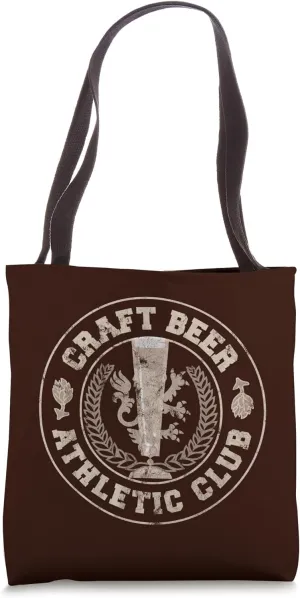 Craft Beer Athletics Club Funny IPA Stout Porter Ale Pilsner Tote Bag