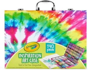 Crayola Inspiration Art Case Coloring Set - Tie-Dye (140ct), Art Supplies Set For Kids, Easter Basket Stuffer, Gift for Girls & Boys, Ages 5  [Amazon Exclusive]