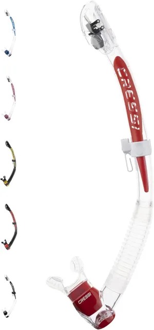 Cressi Adult Dry Snorkel for Scuba Diving, Snorkeling with Dry Guard and Purge Valve - Itaca Ultra Dry made in Italy