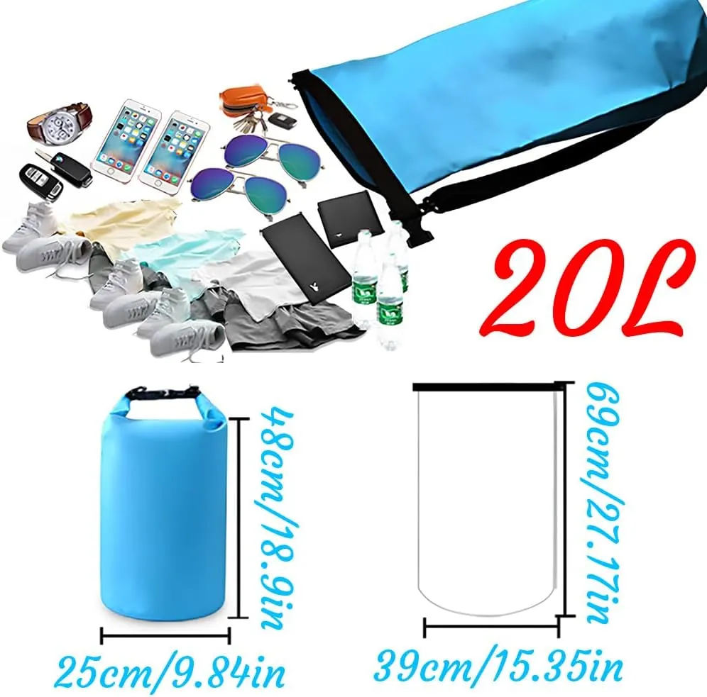 Custom Waterproof Dry Bags - Personalized 5L/10L/20L/30L Floating Lightweight Bags for Kayaking/Fishing/Camping, Customizable with Club Logo (Multiple Colors) (Checkered red)