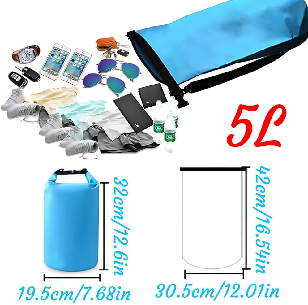 Custom Waterproof Dry Bags - Personalized 5L/10L/20L/30L Floating Lightweight Bags for Kayaking/Fishing/Camping, Customizable with Club Logo (Multiple Colors) (Checkered red)