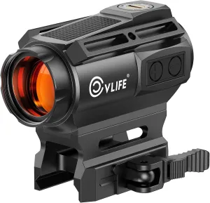CVLIFE EagleFeather X Solar Multi-Reticle Red Dot Sight,1x20mm 2MOA Dot 40MOA Circle Motion Awake Solar Optics with Quick Release Mount Flip Up Covers,IPX7 Waterproof Fogproof