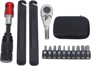 Cycling Ratchet Wrench Set Portable Multitool Tire Levers Cycling Maintenance Kit with Screwdrivers Bits for Home and On the Go Repair