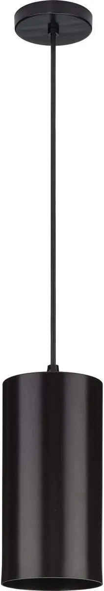 Cylinder Collection 6-Inch 1-Light Antique Bronze Modern Outdoor Hanging Pendant Light