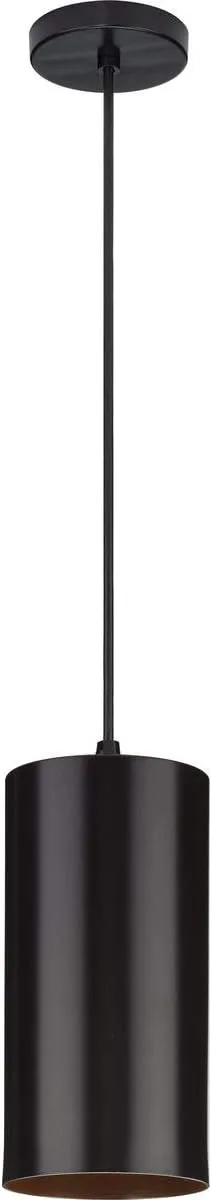 Cylinder Collection 6-Inch 1-Light Antique Bronze Modern Outdoor Hanging Pendant Light