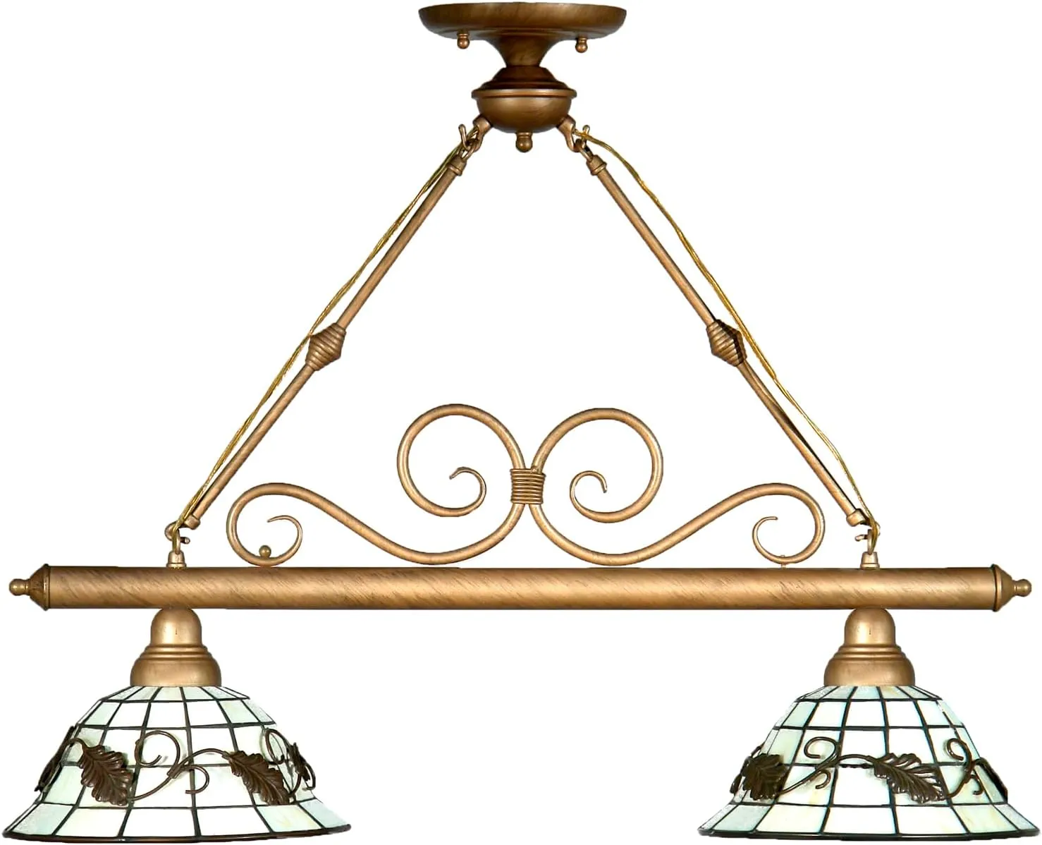 Dale Tiffany STH17121 Dario 2-Light Tiffany Island Fixture