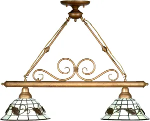Dale Tiffany STH17121 Dario 2-Light Tiffany Island Fixture