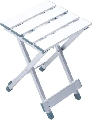 DECHOUS Ergonomic Outdoor Stool Lightweight Aluminum Camping Chair Compact Folding Bench