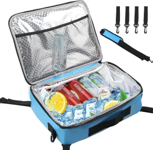 Deck Bag-SUP Cooler Bag/Waterproof Phone Bag, Mesh Top Pocket, Portable Suction Cup Zipper