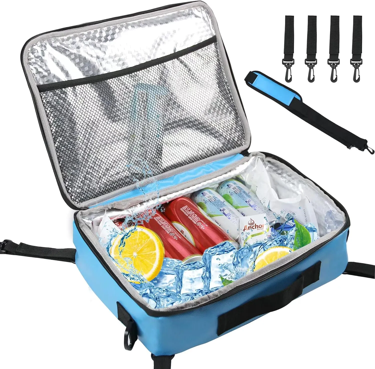 Deck Bag-SUP Cooler Bag/Waterproof Phone Bag, Mesh Top Pocket, Portable Suction Cup Zipper