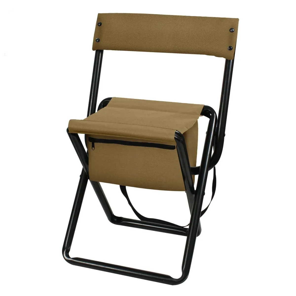 Deluxe Stool with Back and Pouch