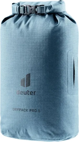 Deuter Light Drypack, Water-Resistant Ripstop Roll-Top Dry Pack Sack Keeps Gear Dry for Hiking, Trekking, Camping & Kayaking