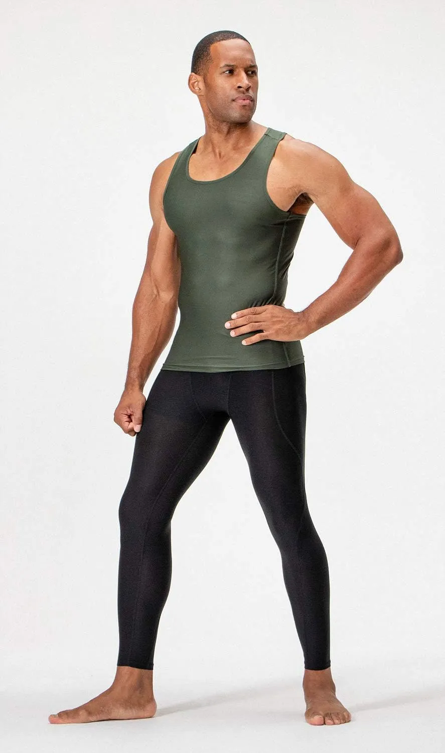DEVOPS 3 Pack Men's Muscle Dry Fit Compression Tank Top