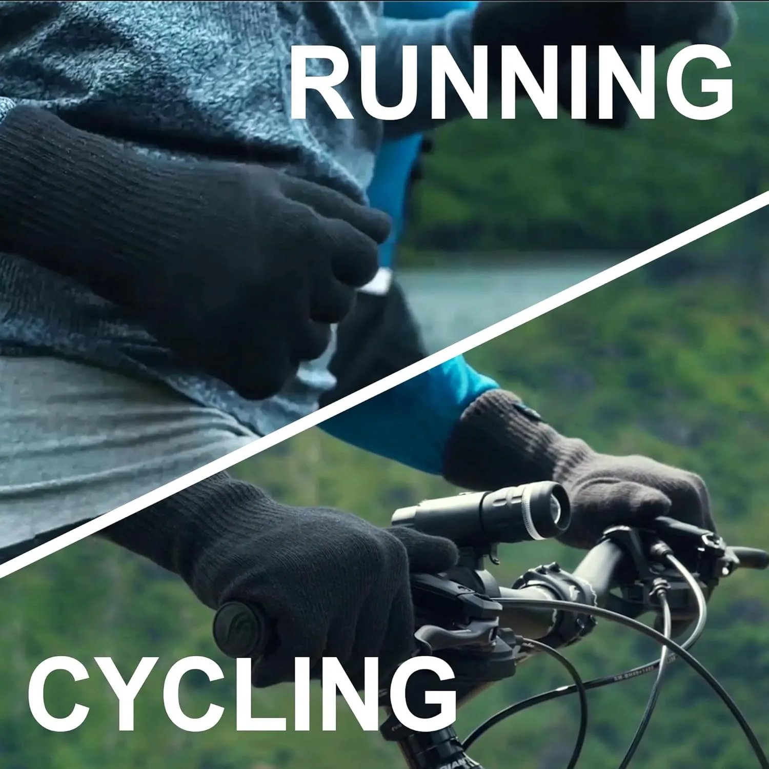 DexShell Waterproof Knit Gloves for Men & Women, Merino Wool Inners Touchscreen Wet-Grip for Cycling Hiking Running