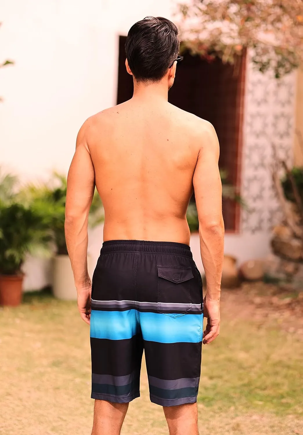 difficort Mens Swim Trunks with Compression Liner Quick Dry Bathing Suits Shorts with Zipper Pockets