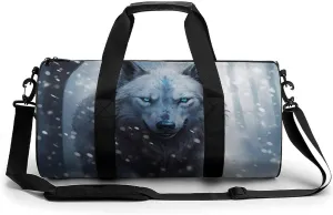 Dire Wolf with Deep Eye Funny Gym Bag Travel Tote Bag Duffel Bag for Men Women Weekender Sports Vacation, style