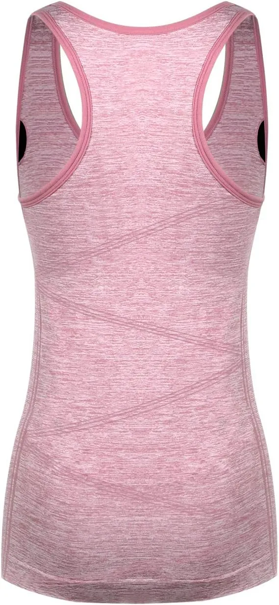 Disbest Yoga Tank Top, Women's Performance Stretchy Quick Dry Sports Workout Running Top Vest with Removable Pads