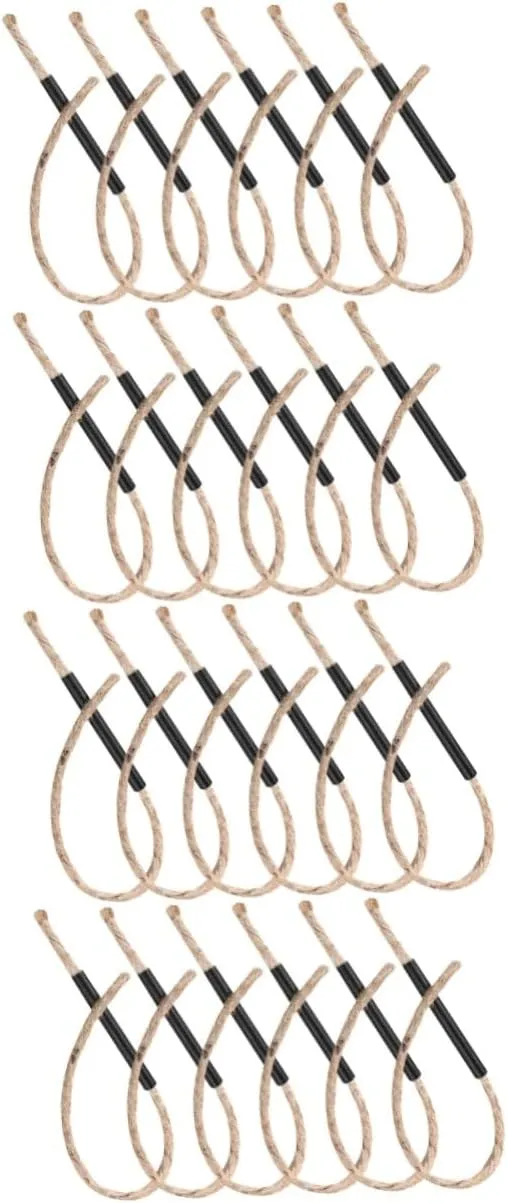 DOITOOL 24sets Portable Fire Starting Rope Lightweight Wind Resistant for Camping Hiking Fishing Emergency Situations Easy to Carry Outdoor Accessory