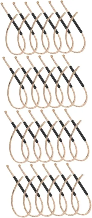 DOITOOL 24sets Portable Fire Starting Rope Lightweight Wind Resistant for Camping Hiking Fishing Emergency Situations Easy to Carry Outdoor Accessory