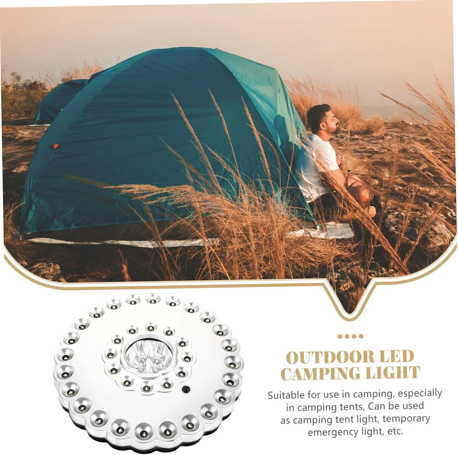 DOITOOL 2pcs 36 Camping Tent Light Led Lantern for Camping Solar Umbrella Light Portable Lantern