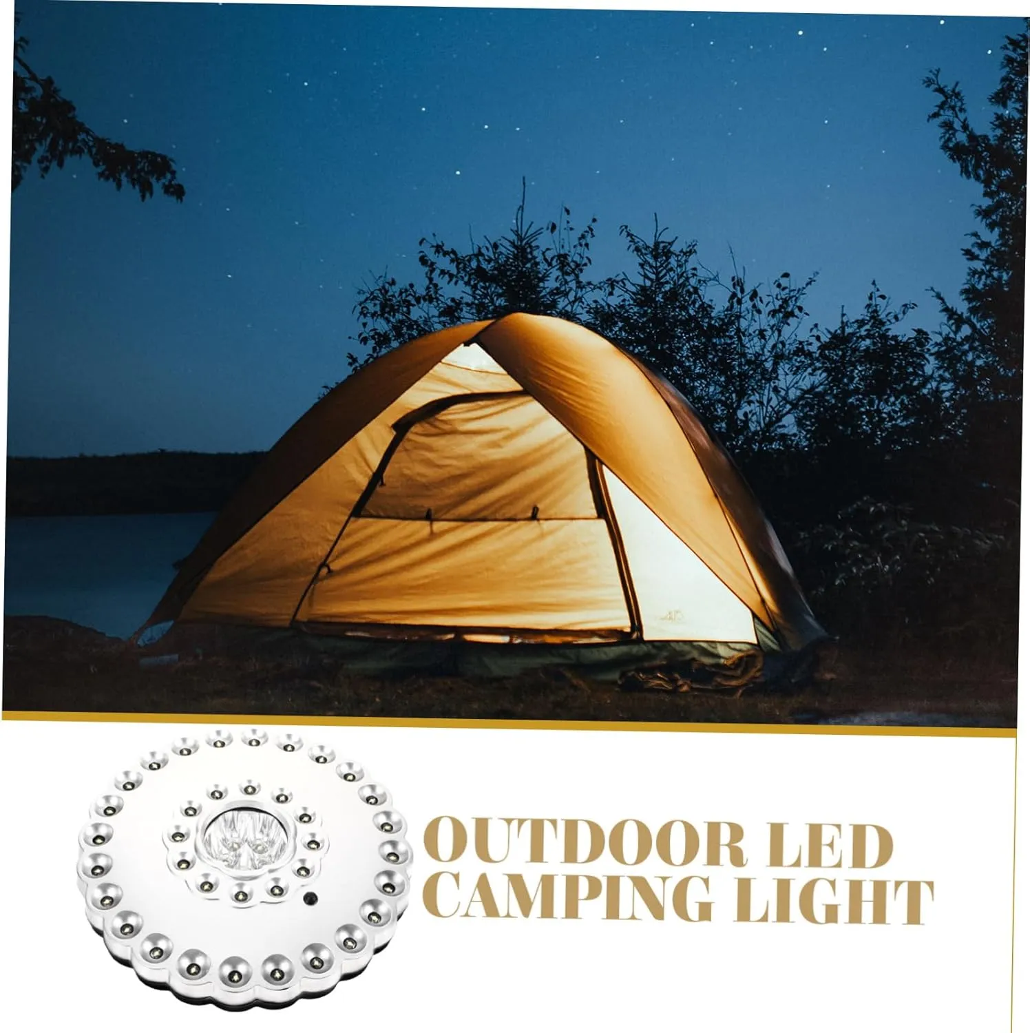 DOITOOL 2pcs 36 Camping Tent Light Led Lantern for Camping Solar Umbrella Light Portable Lantern