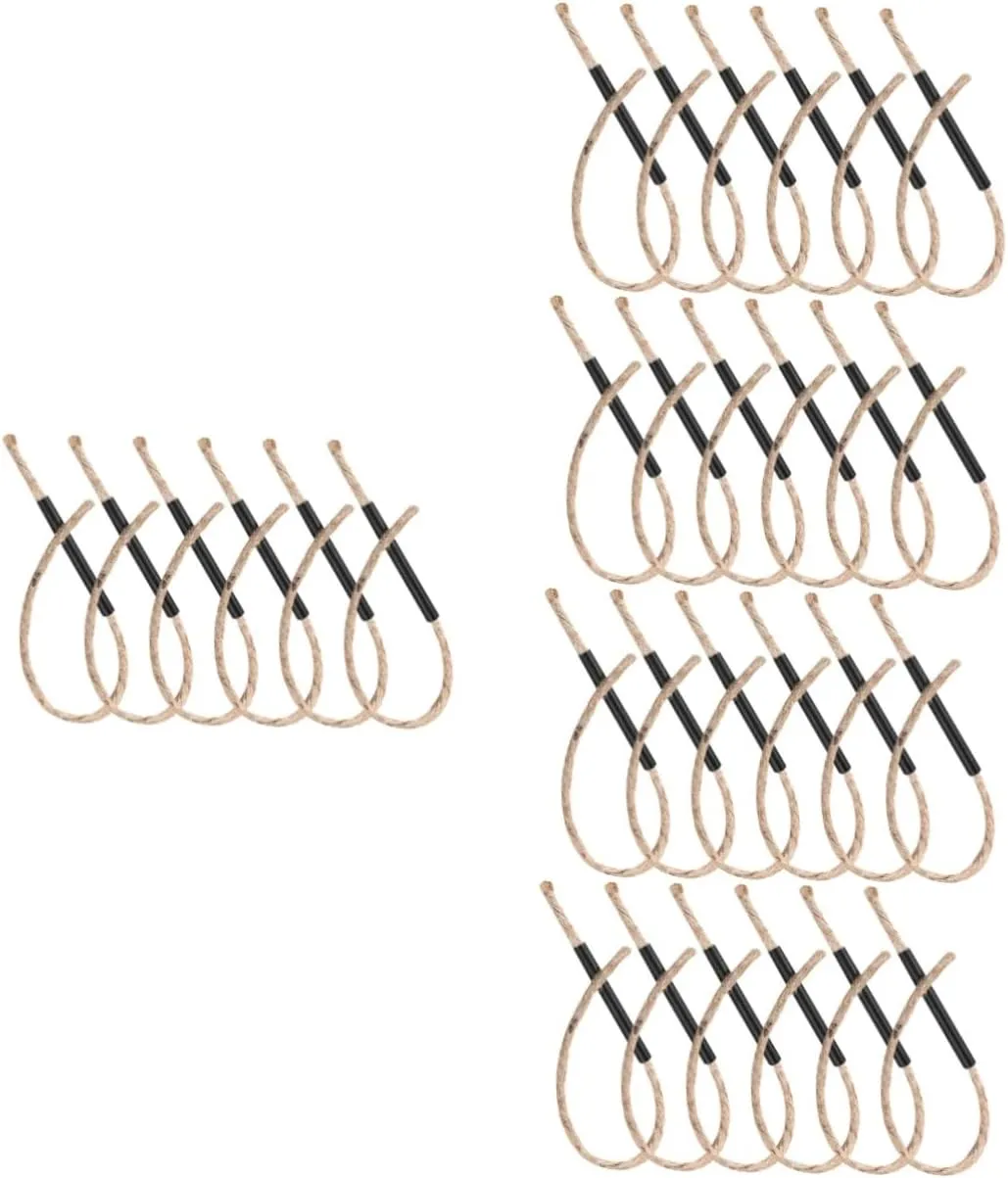 DOITOOL 30 Sets Camping Ropes Portable Fat Rope Fire Starter for Fire Ignition