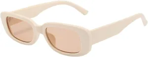 Dollger Rectangle Sunglasses for Women Men Trendy Retro Fashion Sunglasses UV 400 Protection Square Fram