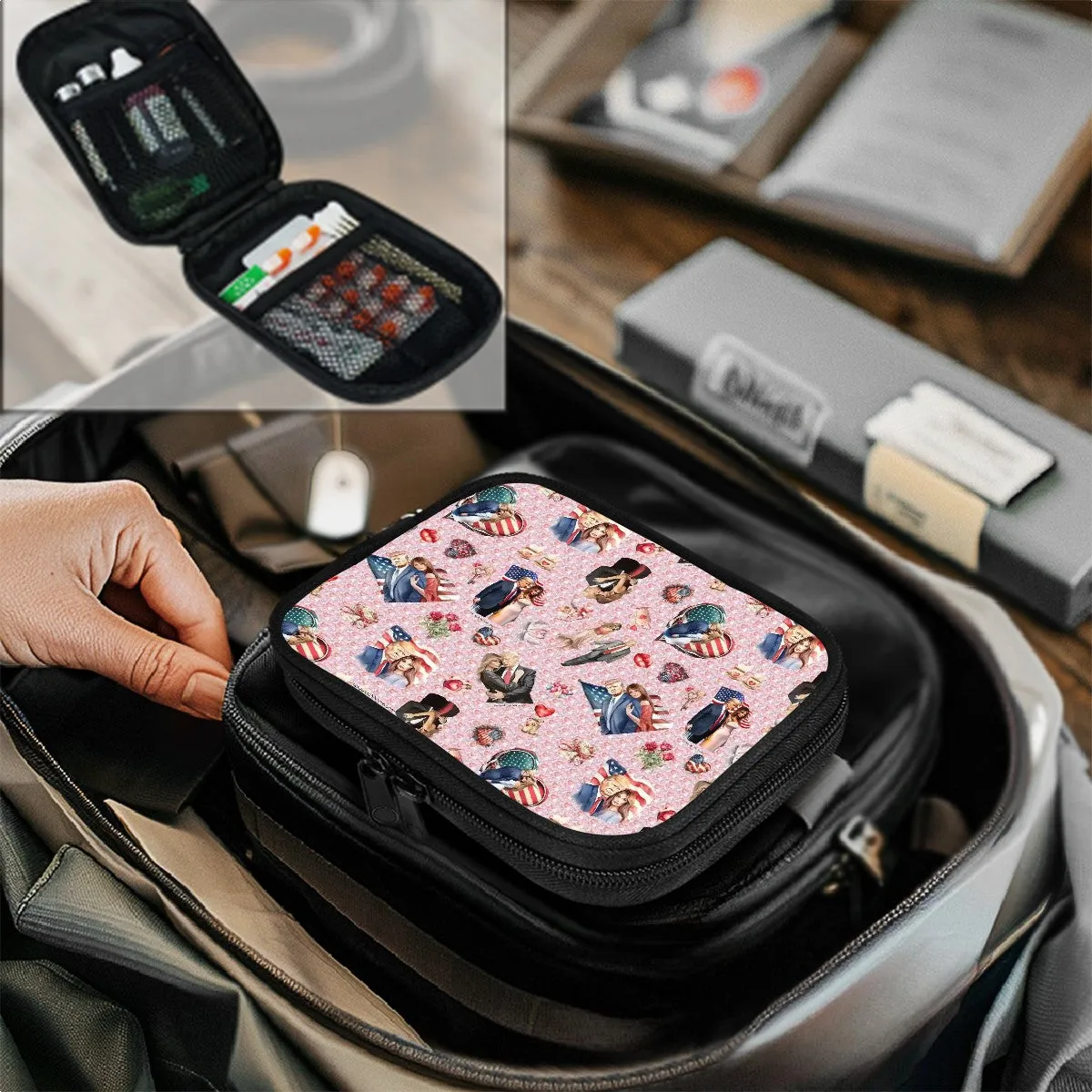 Donald Trump Themed Travel Medicine Kit, First Aid Kit