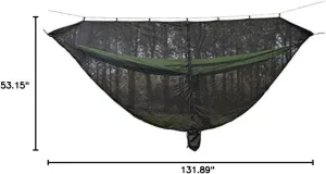 Double Hammock with Net, Hammocks for Camping, Portable Travel Hammock, Comfortable with Mosquito ?net - for Outdoor, Hiking, Backpacking, Yard