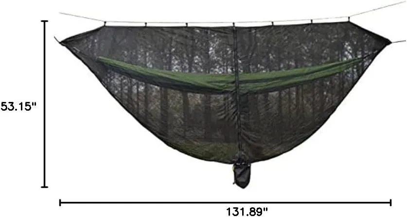 Double Hammock with Net, Hammocks for Camping, Portable Travel Hammock, Comfortable with Mosquito ?net - for Outdoor, Hiking, Backpacking, Yard