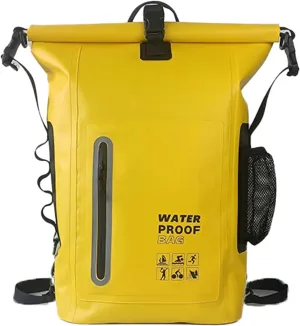 Dry Bags, Comfortable Versatile for Outdoor, Waterproof Dry Bag - Roll Top Waterproof Backpack Sack, Dry Bag for Kayaking, Beach, Rafting (Yellow)