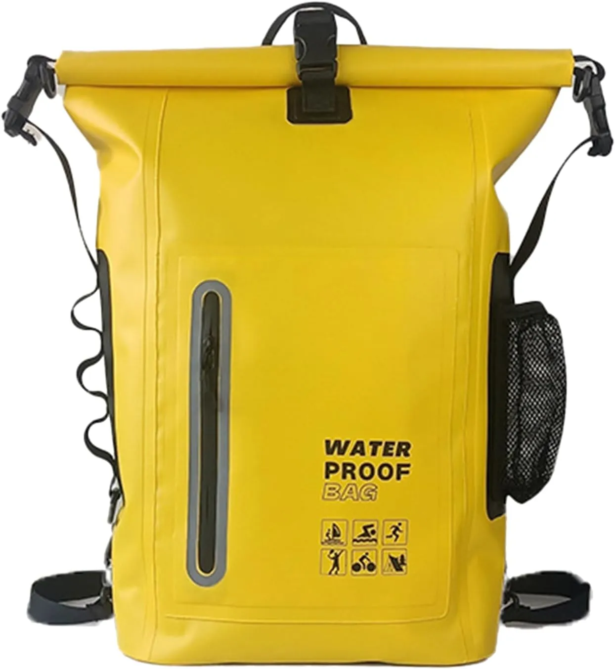Dry Bags, Comfortable Versatile for Outdoor, Waterproof Dry Bag - Roll Top Waterproof Backpack Sack, Dry Bag for Kayaking, Beach, Rafting (Yellow)
