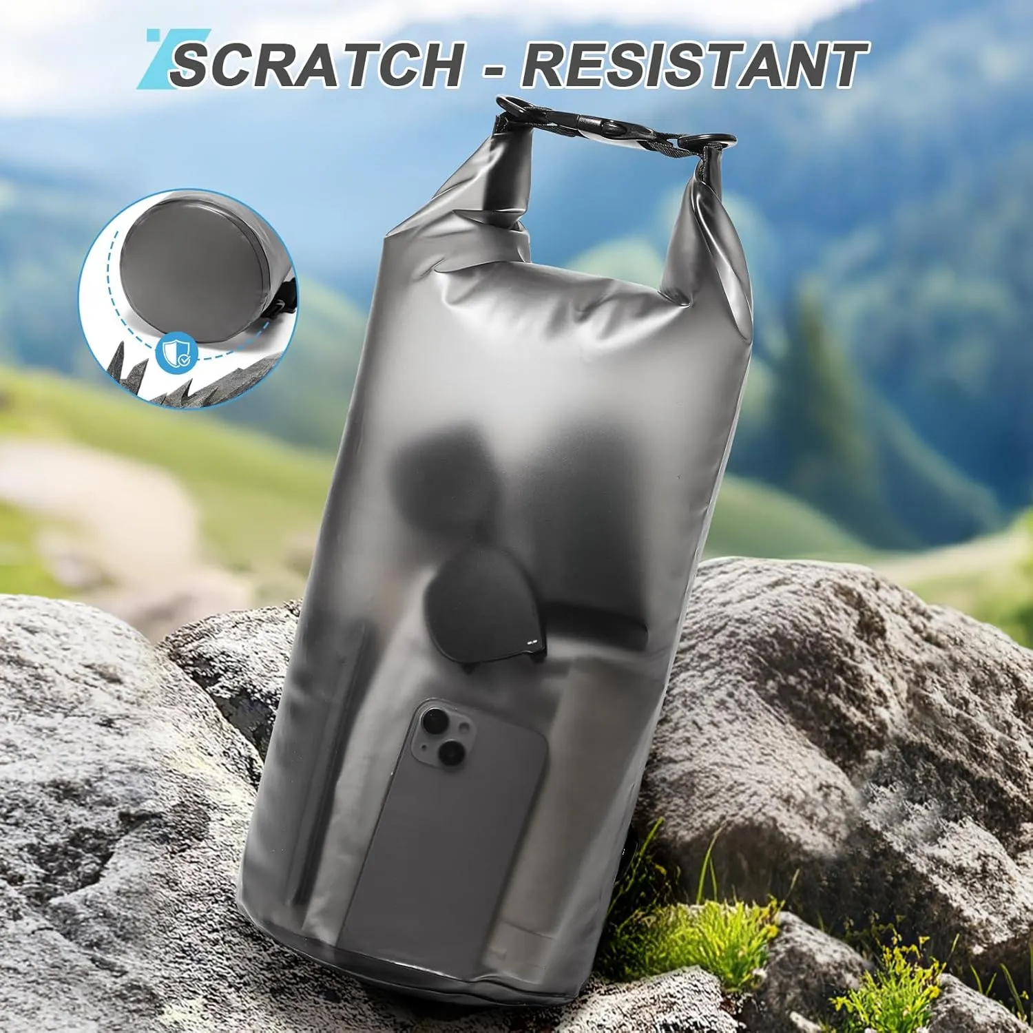 Dry Bags for Kayaking Waterproof, 5L/10L Dry Storage Bag, Roll Top Wet Bag for Swimming, Boating, Fishing,Camping & Beach