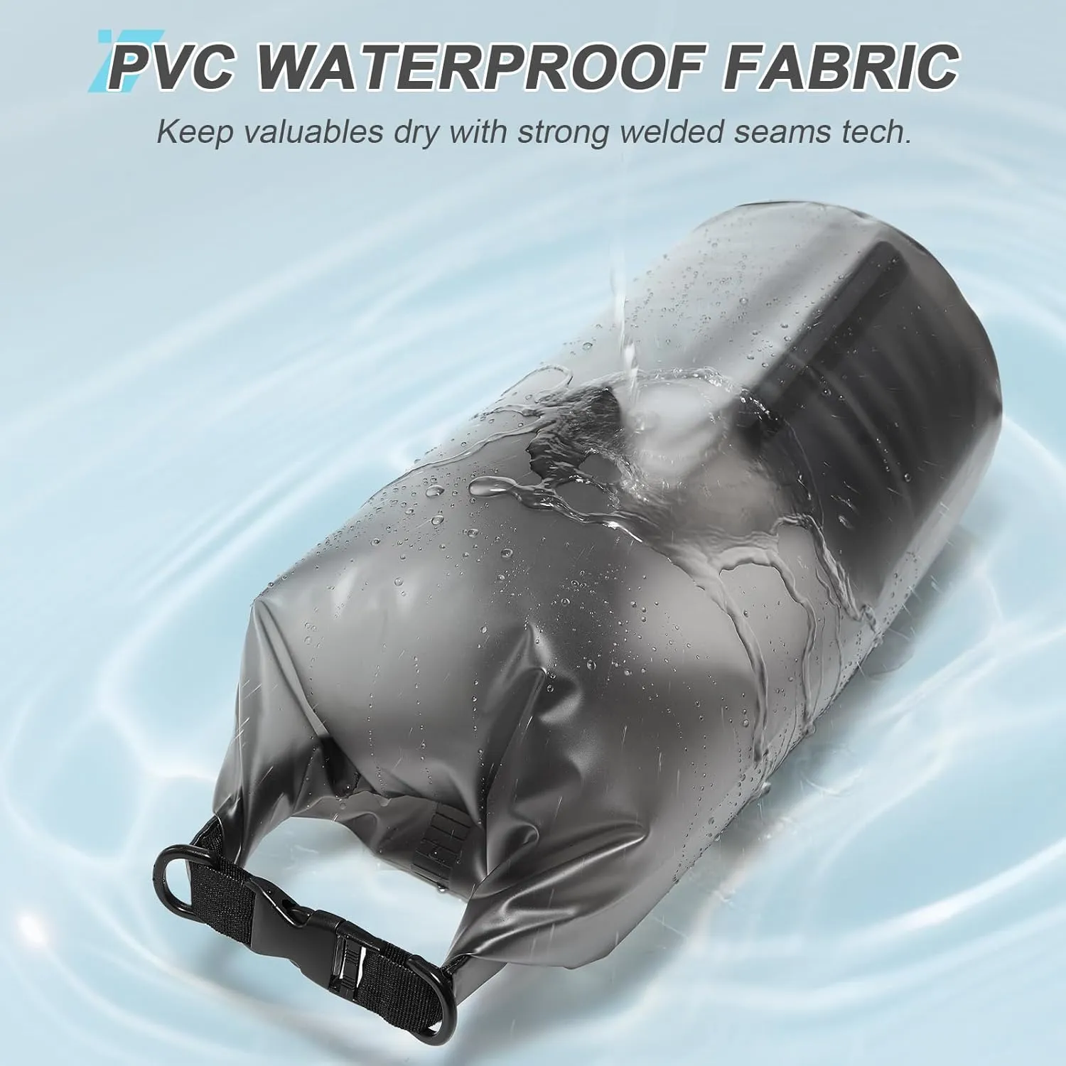 Dry Bags for Kayaking Waterproof, 5L/10L Dry Storage Bag, Roll Top Wet Bag for Swimming, Boating, Fishing,Camping & Beach