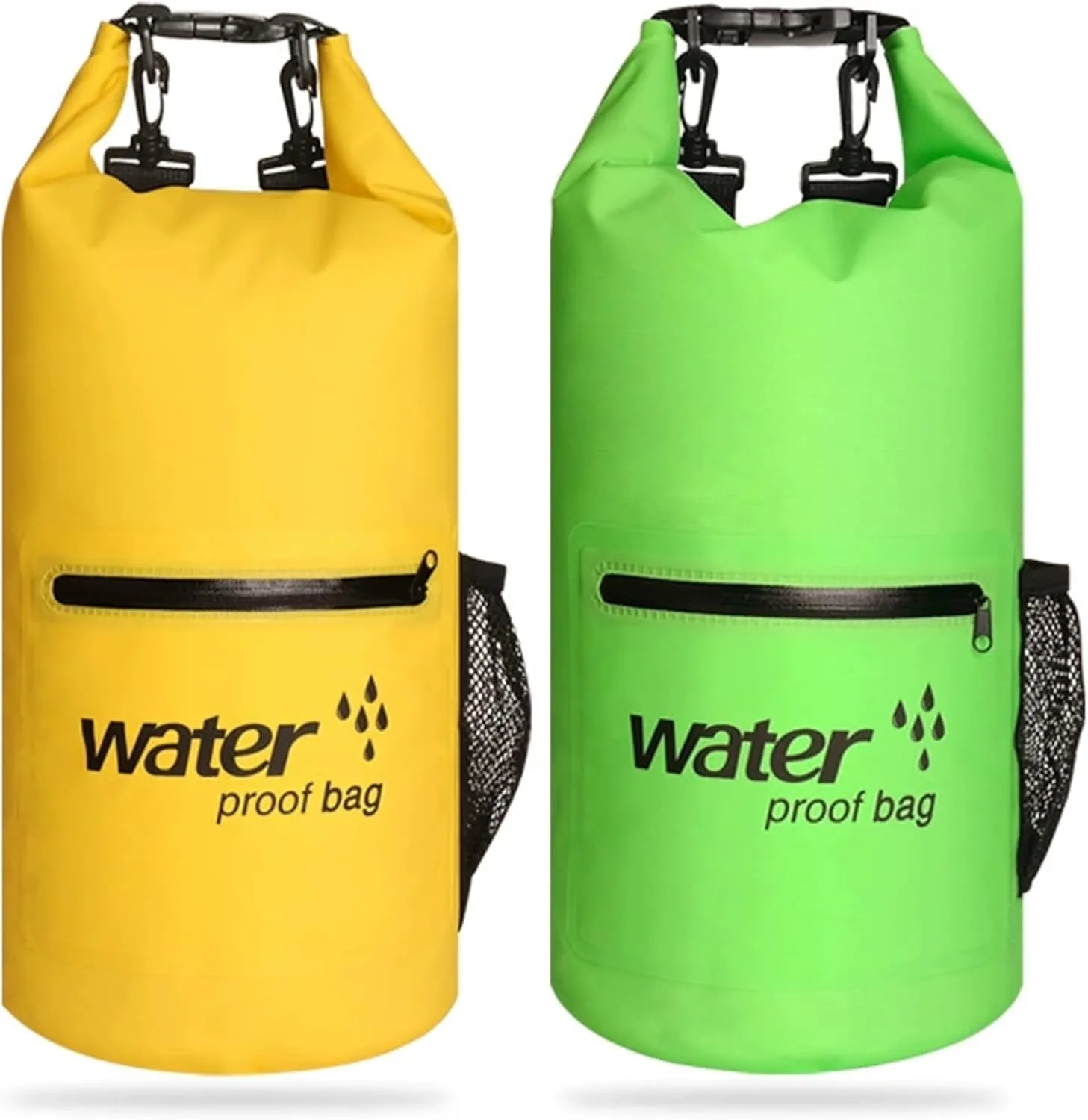 Dry Bags Waterproof, 10L Portable Adjustable Floating & Lightweight Dry Bag Backpack for Kayaking, Boating and Camping, Yellow Waterproof Bag