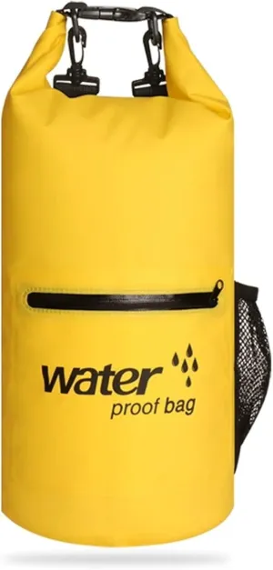 Dry Bags Waterproof, 10L Portable Adjustable Floating & Lightweight Dry Bag Backpack for Kayaking, Boating and Camping, Yellow Waterproof Bag