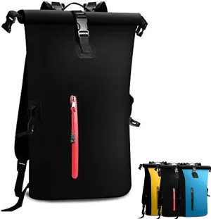 Dry Bags Waterproof Backpack for Women Men, 25L Roll Top Floating Bag for Kayaking, Hiking, Fishing, Camping, Beach (Black)