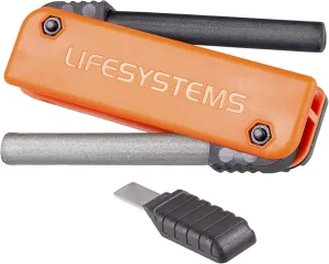 Dual-Action Outdoor Fire Starter - Magnesium Ferrocium Rod With Stainless Steel Striker For Camping, Survival and Bushcraft,Orange
