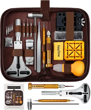 EasyTime Watch Repair Tool Kit: 149 PCS Professional Watch Toolkit for Maintainance Battery Replacement Watch Link Adjustment Back Removal