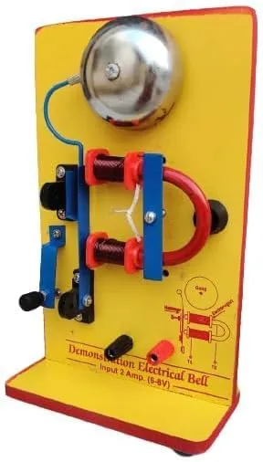 Electric Bell Demonstration Model on Wooden Stand/Physics Lab Item